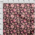thumbnail image 3 of oneOone Rayon Wine Fabric Floral Sewing Craft Projects Fabric Prints By Yard 56 Inch Wide, 3 of 4