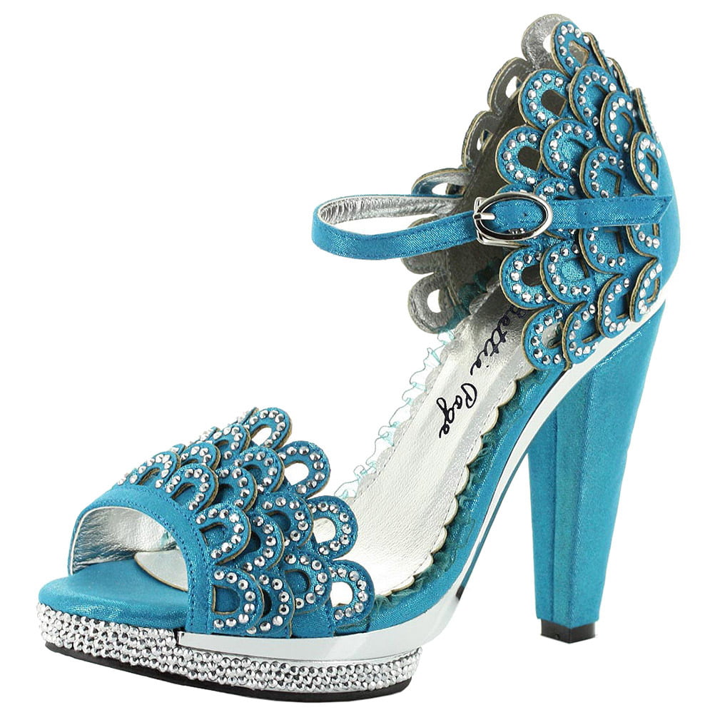 Glamorous Teal Blue Dress Shoes Women's 