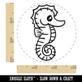 thumbnail image 2 of Kawaii Seahorse Self-Inking Rubber Stamp Ink Stamper - Yellow Ink - Small 3/4 Inch, 2 of 7