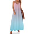 thumbnail image 1 of Nuevo vestido sin mangas con degradado ombré pastel azul rosa ropa de verano para mujer Vestidos de verano para mujer, 1 of 7