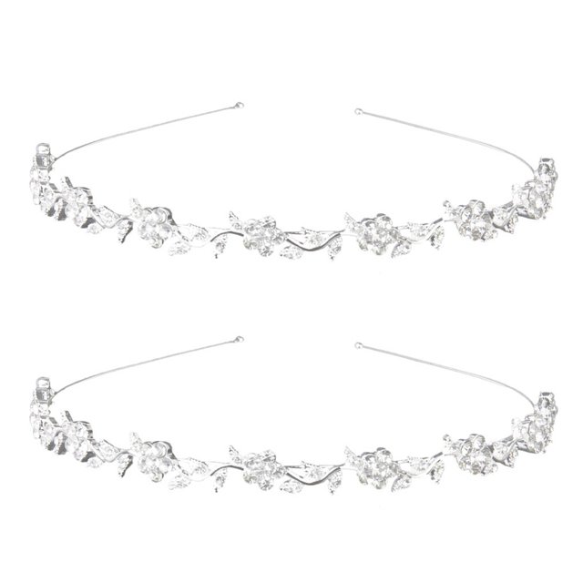 2X Nupcial Dama de Flores-Hoja Patron Diadema de la Boda