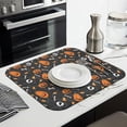 thumbnail image 3 of Colorful Halloween Icons Pattern Dish Drying Mat for Kitchen 1 Pack, Ultra Absorbent Microfiber Dishes Drainer Mats,16x18in(41x46cm), 3 of 6
