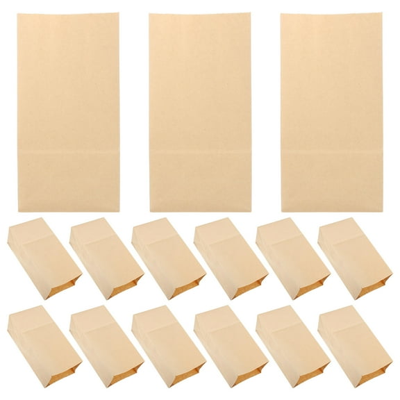IMIKEYA Brown Kraft Paper Sandwich Bags 100Pcs Leak-Proof High Capacity for Packing