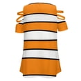 thumbnail image 5 of Clownfish Pattern Womens Summer V Neck Zipper Top Short Sleeve T Shirt Off Shoulder Top Casual Classy Loose Shirts, 5 of 7