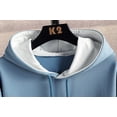 thumbnail image 4 of Mens Hoodies Long Sleeves With Pocket Paneled Contrast Track Sweatshirt Fashion Print Hoodies for Men, 4 of 6