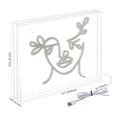 thumbnail image 3 of Teary Face 13.7" X 10.9" Contemporary Glam Acrylic Box USB Operated LED Neon Light, Blue, 3 of 7