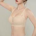 thumbnail image 7 of Women Bras Thin Sagging Gathering Bra With Double Breasts Plus Size Seamless Sports Bra Wireless Bras for Women Beige 2XL, 7 of 7