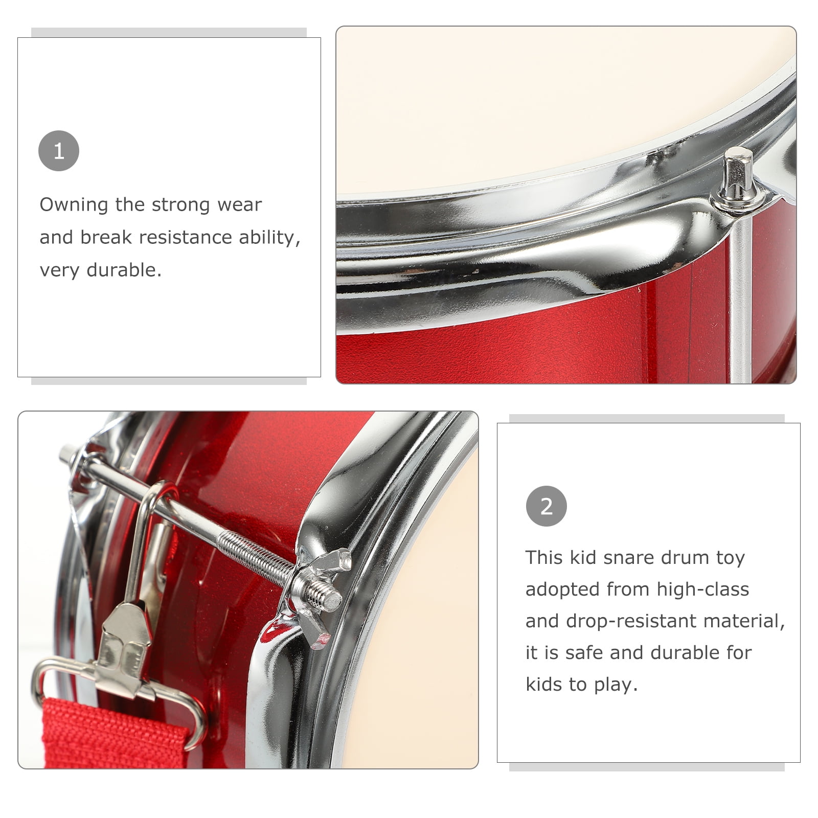 Raindrops 1 Set Children's Toy Snare Drum with Drumsticks Percussion Instrument