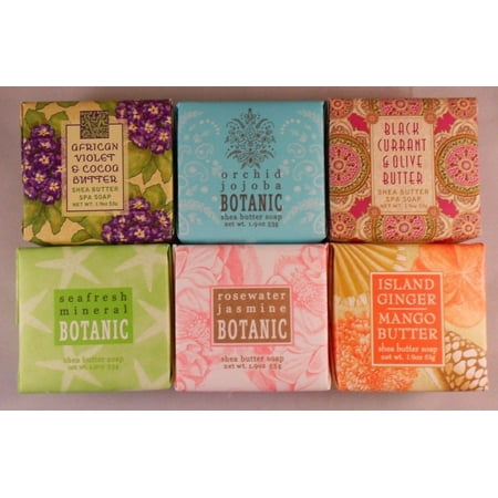 Greenwich Bay Shea Butter Luxury Spa Soap, 1.9 oz., Set of 6 Different Assorted