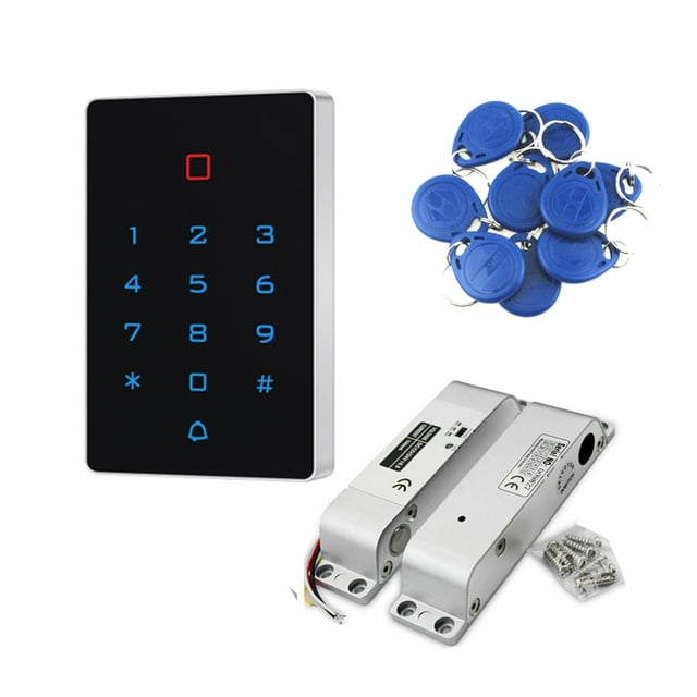 Serrure de Porte à Clavier avec Carte Tactile Rétroéclairée, Ouvre-Porte Étanche, Ouverture à Distance, Mot de Passe, Libérez Vos Mains