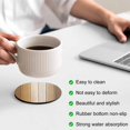 thumbnail image 4 of Brown Ombre Coasters Set of 2, Vintage Country Wooden Absorbent Coasters for Drinks, Coaster for Bar Office Dining Coffee Table Accessories Decor, Non Slip Round Desk Coaster, 4 of 9