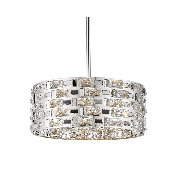 Z-Lite Aludra 7 Light Stainless Steel Pendant in Chrome