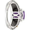 thumbnail image 6 of 14K/Silver Two-Tone Sterling Silver With 14K Diamond And Amethyst Ring (Size 7) Made In Thailand qtc1224-7, 6 of 6