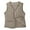 Khaki, variant on Women's Sleeveless Vest with Button Closure, Made of Lightweight Nylon and Spandex, Features Pockets for Everyday Casual and Professional Wear