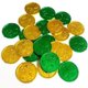 thumbnail image 3 of 100 monedas de plástico de la buena suerte, confeti de trébol, chispas de mesa para decoración de fiestas, regalos y suministros., 3 of 5