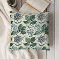 thumbnail image 3 of YINGXI Blue Green Block Print Pillow Covers, Decorative Throw Pillow Cases Cushion Covers Decoration Gift Sofa Couch Bed Decor 18x18in, 3 of 5