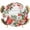 Green Red Off White, variant on Elastic Fitted Round Tablecloth, Cardinal Bird Waterproof Stretch Table Cover for 36"-44" Tables, Winter Poinsettia Berry Pine Cones Floral Washable Outdoor Tablecloths for Patio, Picnic, Camping