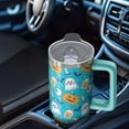 thumbnail image 5 of 30 oz Halloween Bat Ghost Tumbler Insulated Stainless Tumbler, Skeleton Pumpkin Coffee Cup Water Bottle, Holiday Gift for Women, 5 of 5