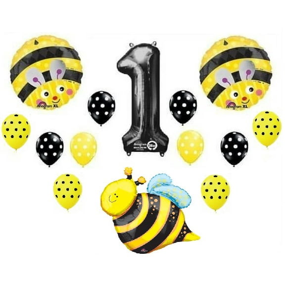 BUMBLEBEE 1st First Happy Birthday Party balloons Decorations Supplies by Anagram