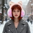 thumbnail image 4 of Hearth & Gear Winter Warm Cat Ear Headband Cozy Ear For Girls Cold Weather Outdoor Sports Workout Items Exercise Bike Table Rip Workout for Adults Work Out Room Work Out Items Exercise Tables Foot, 4 of 5
