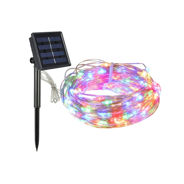 Cadena De Luces Led De Energía Solar, Resistente Al Agua, Para Exteriores, Jardín, Cadena De Luces, Festival De Navidad, Celebración, Decoración, Luces De Cadena, Alambre De Cobre Para Patios Scienceny HA025366-06