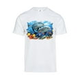 thumbnail image 2 of Gravity Trading Mens Aquatic Animals Dolphins Solar Color Changing Short-Sleeve T-Shirt, White 3X-Large, 2 of 2