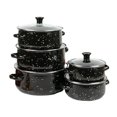 thumbnail image 5 of Wholesale Available: 5-Piece Enamel Cookware Set with Speckled Design – Durable Ceramic Enamel Stockpots for Soups/Stews, Gas Stove Compatible, Compact Storage (73.5x25x57.5cm Box), Assorted Colors:, 5 of 5