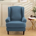 thumbnail image 2 of Dowbom Wingback Chair Slipcover with arms, Stretch Wing Chair Covers Slipcover 2 Piece, 2 of 6