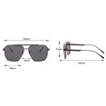 thumbnail image 4 of Gafas de sol polarizadas cuadradas retro de gran tamaño grises para mujeres y hombres, gafas de sol clásicas vintage, gafas de sol grandes de metal, 4 of 4