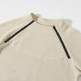 thumbnail image 4 of AWZXDE Men's Solid Color Stand Collar Zip Sweatshirt, Casual Sporty Pullover White,L, 4 of 8