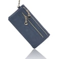 thumbnail image 3 of Cartera larga de mujer con doble cremallera y acabado esmerilado, cartera de mano de mujer de gran capacidad, cartera de mano larga, 3 of 6