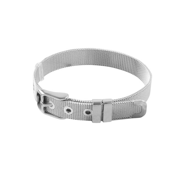 Stainless Steel Mesh Chain Straight Style Stencil Bracelet Hand Chain Adjustable Fashion for Men