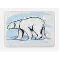 thumbnail image 1 of North Pole Bath Mat, Hand Drawn Pencil Sketch of Bear Side Shot, Plush Bathroom Decor Mat with Non Slip Backing, 29.5" X 17.5", Pale Blue Ivory, by Ambesonne, 1 of 2