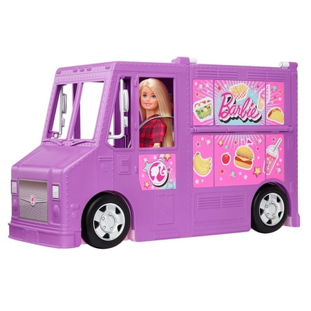 Photo 1 of Barbie Food Truck with Multiple Play Areas & 30+ Realistic Play Pieces, Dolls Sold Separately