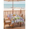 thumbnail image 2 of Outdoor Tablecloths with Umbrella Hole & Zipper, Blue Purple Gnomes 60 x102 Inch Rectangle Tablecloths, Spring Hydrangea Flower Leaf Pink Plaid Waterproof Table Cloth, Patio/Pool/Picnic Table Covers, 2 of 8