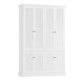 thumbnail image 4 of Homfa 70.9'' Tall Kitchen Pantry with 8 Louver Doors & Adjustable Shelves, Modern Freestanding Storage Cabinet for Dining Room Living Room, White, 4 of 7
