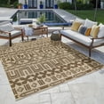 thumbnail image 3 of Reyn Spooner Kona Coast Kappa Tropical Tribal Brown Beige Flatweave Indoor/Outdoor Area Rug, 8x10, 3 of 9