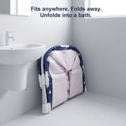 Liyufly 47in Foldable Bathtub for Adult and Kids Family Portable Soaking Bath Tub for Spa Sauna, Starry Blue