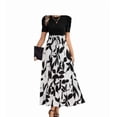thumbnail image 1 of Vestido estampado de cuello redondo, 1 of 5