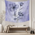 thumbnail image 5 of Purple Floral Tapestry for Bedroom Wall Hanging Tapestry, Vintage Botanical Gradient Pastel Painting Ceiling Backdrop Tapestries Poster Blanket Wall Decor for Teens Room Living Room Dorm 39" x 59", 5 of 8