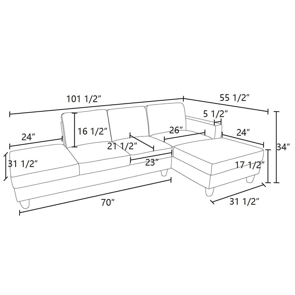 Kadyn L Shaped Sofa Couch Set for Living Room, Black Faux Leather Sectional Sofa-Right Kadyn L Shaped Sofa Couch Set for Living Room, Black Faux Leather Sectional Sofa-Right