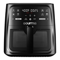 Gourmia 8 Qt Air Fryer, 8 Presets with Digital Display, FryForce 360° Technology, Easy View Window & Interior Light, Dishwasher Safe Basket, Black
