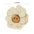 thumbnail image 4 of (2 pack) Offray Accessories, Natural Linen Flower with Button Center Accessory for Crafting, 6 Count, 4 of 7