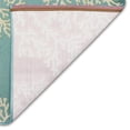 thumbnail image 5 of ESENCIA Indoor/Outdoor Power Loomed Latex Back Non Slip Mat - Traditional Border Coastal Fish Colorful (Coral Edge Aqua) (2' x 2'10"), 5 of 5