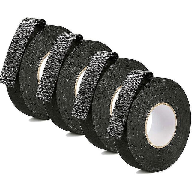 Cinta de tela para automóvil de 4 piezas, cinta de tela automotriz ignífuga de alta temperatura compatible con automóvil, alta compatibilidad con herramienta para automóvil 19 mm *