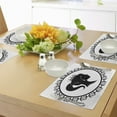 thumbnail image 4 of Ambesonne Cartoon Place Mats Set of 4, Profile in Frame Noble, Standard Size, Black and White, 4 of 6