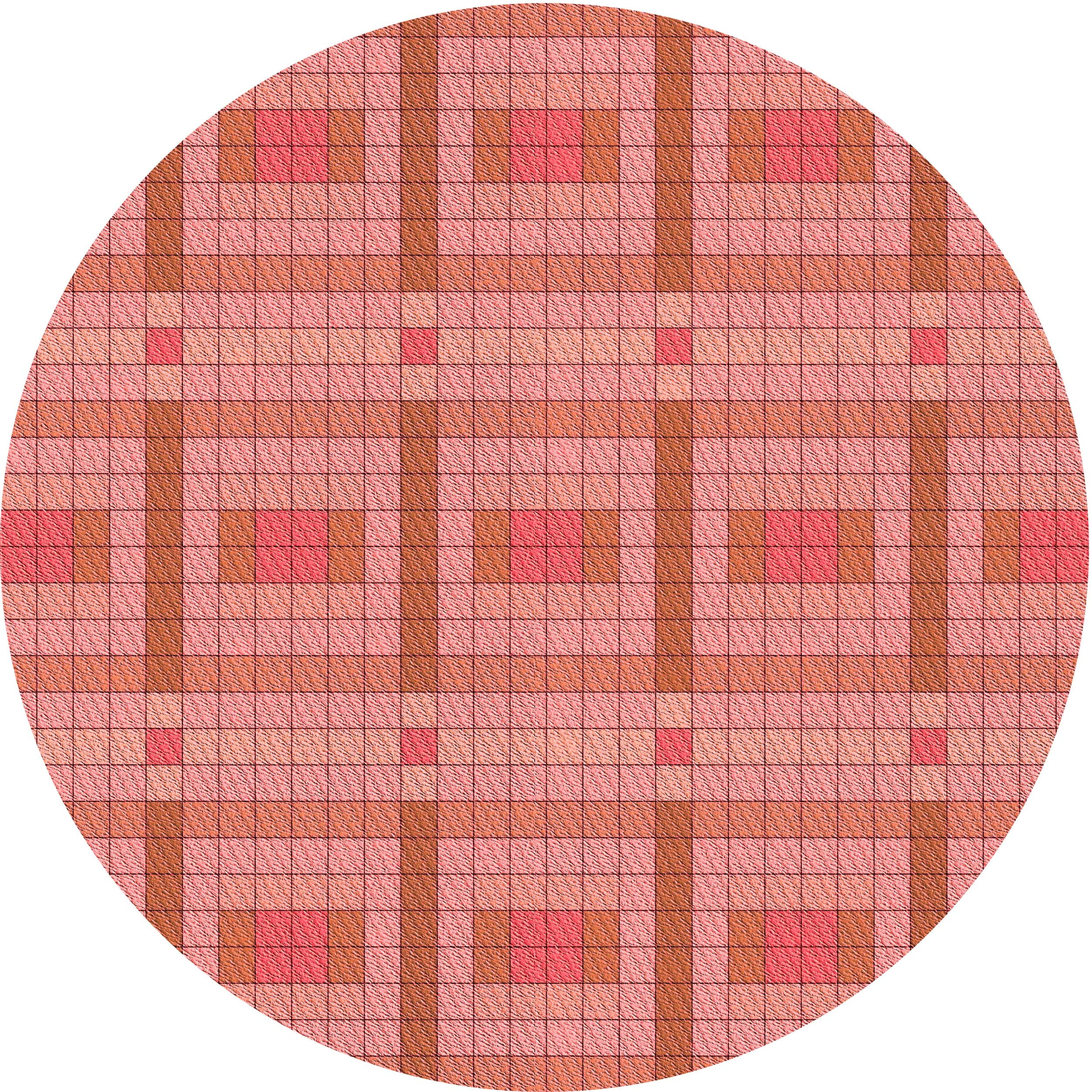 Ahgly Company Indoor Round Patterned Fire Engine Red Area Rugs, 8 ...