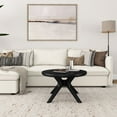 thumbnail image 2 of Plank+Beam Cross Leg Modern Coffee Table, 30" Solid Wood Tables for Living Room, Round Center Table, 2 of 9