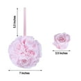 thumbnail image 3 of Efavormart 2 Pack | 7" ROSE GOLD Flower Ball Silk Rose Pomander Kissing Ball, 3 of 10