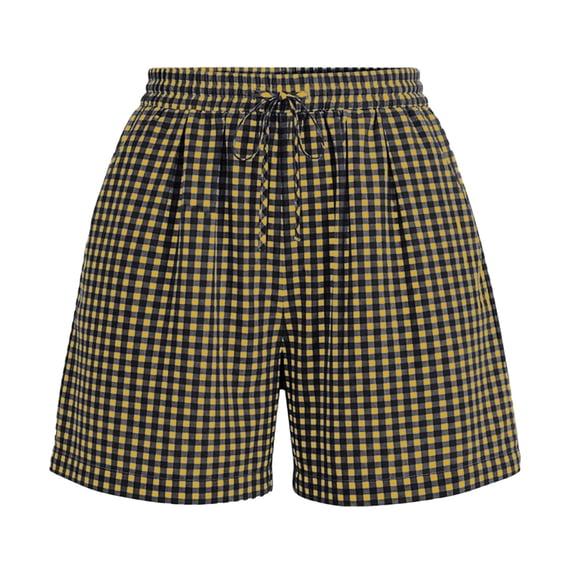 SwiftWear Women's Y2K Plaid Lounge Shorts Casual Cute Pajama Shorts with Drawstring Waist & Side Pockets Soft Cotton Blend Sleepwear